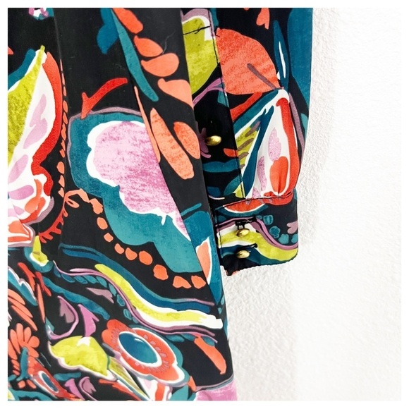 Philosophy Colorful Button Down Shirt Dress, Size Small - Picture 6 of 9